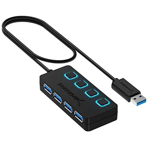 Sabrent 4-Port USB 3.0 Hub with Power Switches — Best Practical Gift