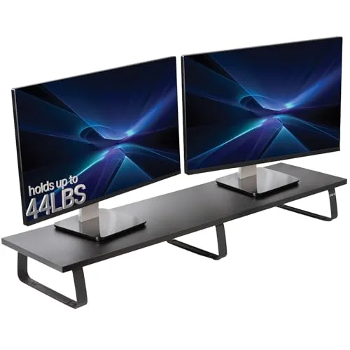 2. VIVO 39-Inch Extra Long Monitor Stand — Best for Dual Monitors
