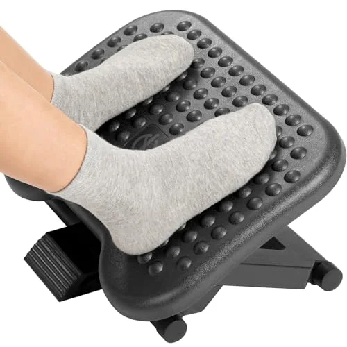 4. HUANUO Adjustable Under Desk Footrest — Best for Circulation