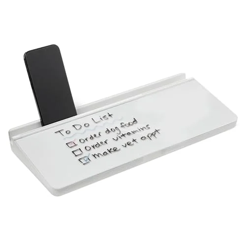 5. Amazon Basics Desktop Dry Erase Whiteboard with Organizer