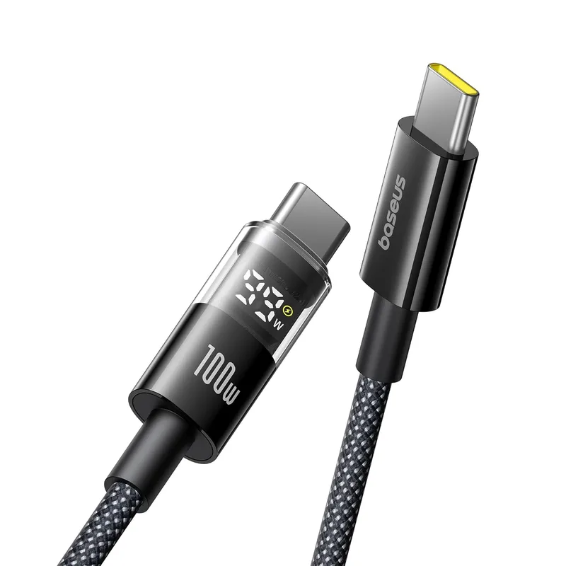 5. Baseus USB-C 100W LED Display Cable — Best Budget