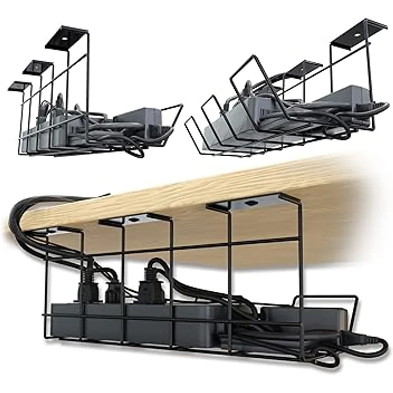 1. Scandinavian Hub Under-Desk Cable Tray — Editor’s Pick