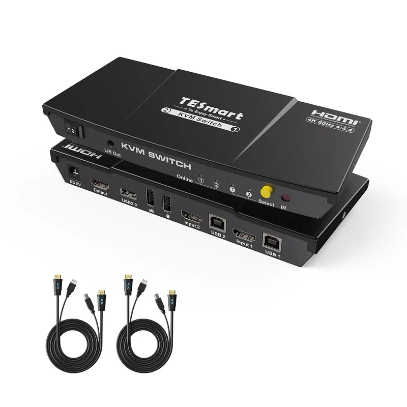 2. TESmart HDMI KVM Switch — Best for Signal Stability and Audio