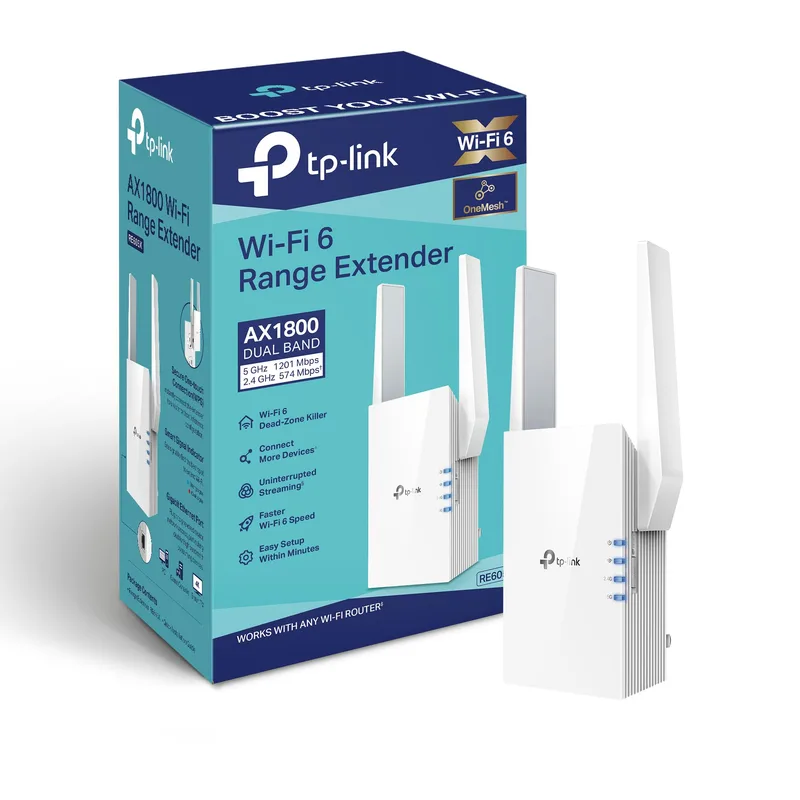 TP-Link AX1800 WiFi 6 Extender (RE605X)