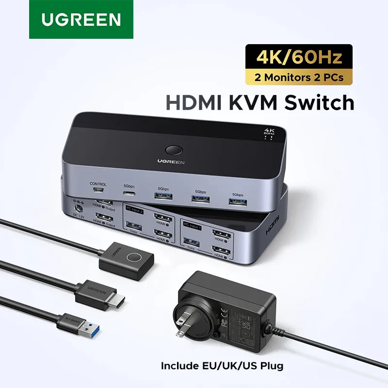 1. UGREEN HDMI KVM Switch — Best All-Around for Remote Work